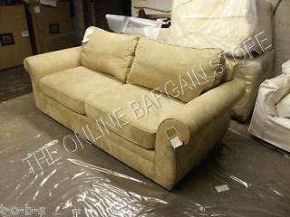 Pottery Barn PB COMFORT Roll Arm Sofa Couch Oat everyday suede 