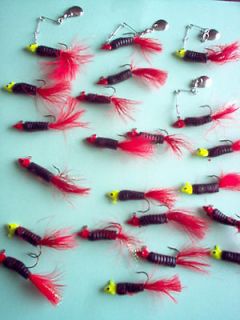 14 x Fishing,LURE,S​OFT,GRUBS,WORM​S,FUZZY GRUBS,Tackle,F​eather 