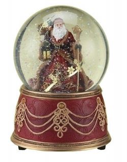 Roman Christmas Santa Claus Snowflake Snow Globe Figurine