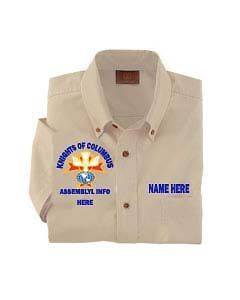 KNIGHTS OF COLUMBUS 4TH DEGREE CUSTOM EMBROIDERED TWILL SHIRT WITH 