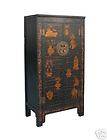 Chinese 3 D Golden Paint Dresser Armoire Cabinet s1477