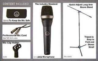   Pack Set  Dynamic Microphone & Clip & Cable w Adjustable Boom Stand
