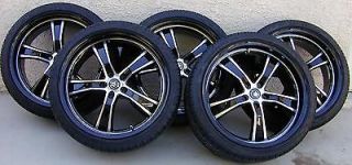 20 Konig Airstrike Black Machined Face Wheels, Michelin Pilot Tires 