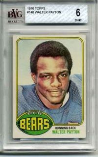 1976 Topps WALTER PAYTON #148 Rookie BVG/BGS 6 CHICAGO BEARS RC Subs8 