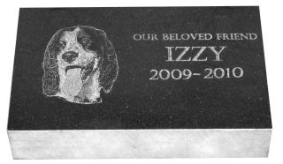 Pet Memorial Grave Marker   Custom Egraved Granite