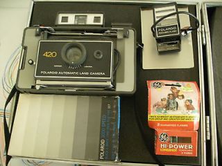  Polaroid 420 Automatic Land Camera w/Case, Film, Flash, and Flashcube