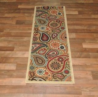 NON   SKID MUTI PAISLEY 2 X 7 RUNNER (FITS 2 X 8 AREA) AREA RUG 