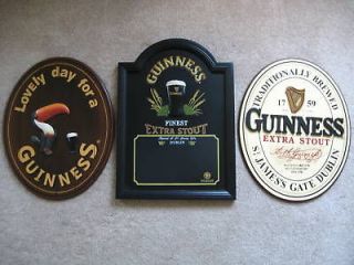Guinness 3D Wood Signs and specials chalkboard chalk