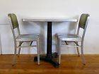   Mid Century Formica Table Aluminum Chairs Avocado Diner Set Chrome