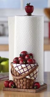 Country Apple Decor Kitchen Paper Towel Holder NEW