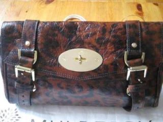 BNWT Mulberry Alexa Oak Shiny Leopard Clutch Bag