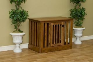 Extra Large Wood Dog Crate Custom Stains to match your furniture