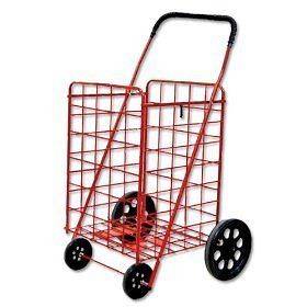   Heavy Duty Folding Shopping Cart for Grocery, Laundry & more   Red