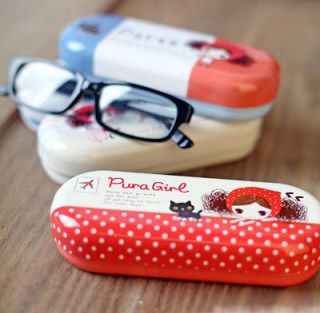 Korean lovely cute girl Pocket School Office make up bag Glasses 
