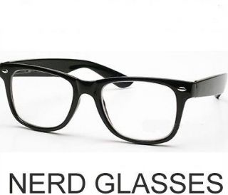 New Large 50s Vintage Retro Nerd Clear Thick Frame GLASSES