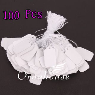 100 Pcs Jewelry String Label Price Pricing Paper Tags Chain Tag 23x13 