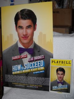   Criss Playbill & Window Poster How to Succeed in Business Musical