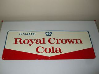 Vintage RC Royal Crown cola tin sign 80 by 30 cms 60s