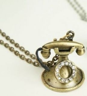   Vintage Rotary Telephone Necklace ★ Alexander Graham Bell Necklace