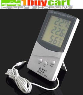 Indoor Outdoor Digital Thermometer Hygrometer With Dual Sensors Large 