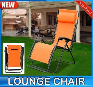   Zero Gravity Lounge Chair Outdoor Patio Pool Garden Recliner Patio