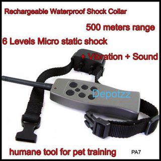 RECHARGEABLE MED LARGE REMOTE DOG TRAINING SHOCK COLLAR