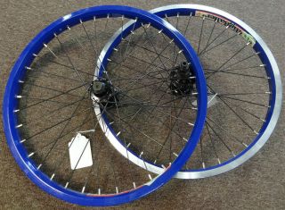 Sun Big Baller Odyssey Hub Wheelset Wheels Pair Blue 20 inch Park 