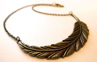   Leaf Statement Necklace  Jewellery Vintage Bronze Kitsch Jewelry