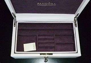   PANDORA Ltd Ed Pink Leather Purple Lined Medium Jewelry Box Rarest