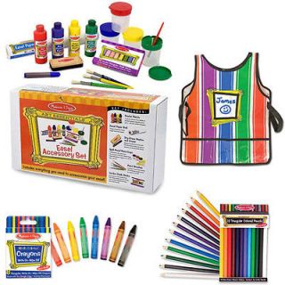 Melissa and Doug Easel Companion/Arti​sts Smock Bundle