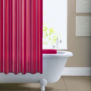 purple striped shower curtain