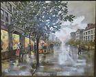 Original Oil Painting Mid Century Cityscape LEE REYNOLDS SIGNED Giant 