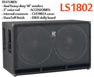   LS1802 2000w 18 18 Inch Dual Subwoofer Sub PA Speaker 4 Ohm NEW