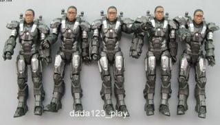 5PCS Iron Man 2 Cancelled unmasked War Machine Prototype Hasbro 
