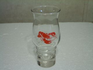 RED LOBSTER GLASS WITH THICK GLASS BOTTOM BY LIBBEY