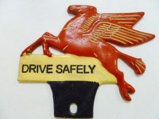 FLYING HORSE LICENSE PLATE FOB CAR (TOPPERS) DRIVE SAFELY