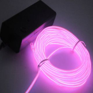   Neon Light led EL Wire Rope Tube Car Dance Party Transparent PurpleA