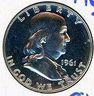 1961 P Ben Franklin Half Dollar   Silver PROOF Coin kd1