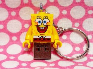 LEGO Spongebob Square Pants 4GB USB Flash Drive Keychain  Handmade