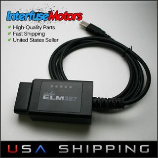 Interfuse OBD II USB Car Diagnostic Scanner   Elm327 v1.5 for Windows 