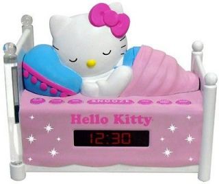   KT2052 Sleeping Kitty Alarm Clock Radio w/ Night Light & Sleep Timer
