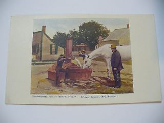     Nantucket Island  Sconset Water Pump  Horse Trough  Wyer 1903