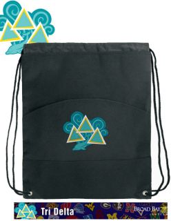 Tri Delta Dolphin Design Drawstring Bag Backpacks BEST STRING PACKS 