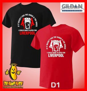 LIVERPOOL T SHIRT birds & the booze sports fc funny MENS small to 