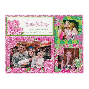 Lilly Pulitzer Photo Frame Magnet Set   May Flowers   New