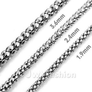 11 29 Top Quality MENS Silver Stainless Steel Lantern Chain Necklace 