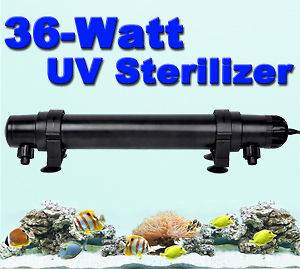36W UV Light Lamp Sterilizer Aquarium Clarifier Pond Fish Reef Tank 