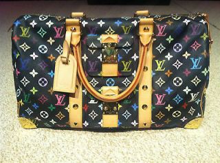 Louis Vuitton Black Monogram Multicolore Keepall 45 Bag