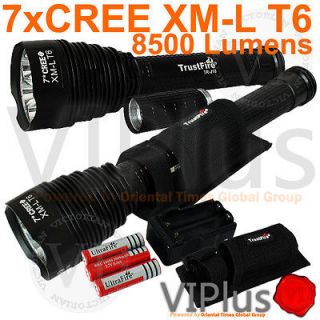 8500 LM 7X CREE XM L T6 LED LAMPE POCHE TORCHE + CHARGEUR, BATTERIE 