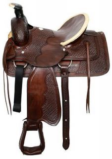 Buffalo Roper Style Highback Hardseat Saddle Tool 16